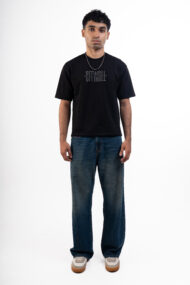 BEYOND WORLDS – Black Relaxed Box Fit Tee - Image 3