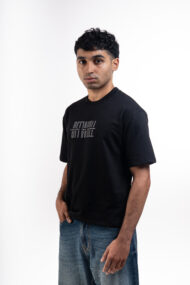 BEYOND WORLDS – Black Relaxed Box Fit Tee - Image 5