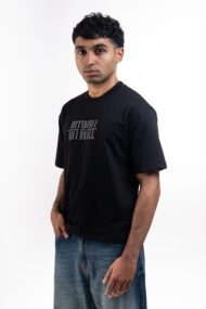 BEYOND WORLDS – Black Relaxed Box Fit Tee - Image 4
