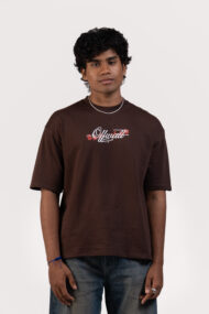 ETERNAL TSURU – Brown Relaxed Box Fit Tee