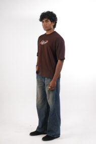 ETERNAL TSURU – Brown Relaxed Box Fit Tee - Image 4