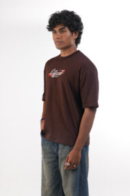ETERNAL TSURU – Brown Relaxed Box Fit Tee - Image 3