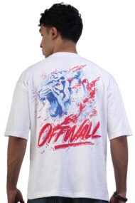 WILD BLOOD – White Relaxed Box Fit Tee - Image 2