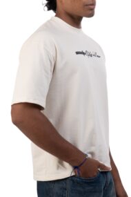 FUDOSHIN – Beige Relaxed Box Fit Tee - Image 4